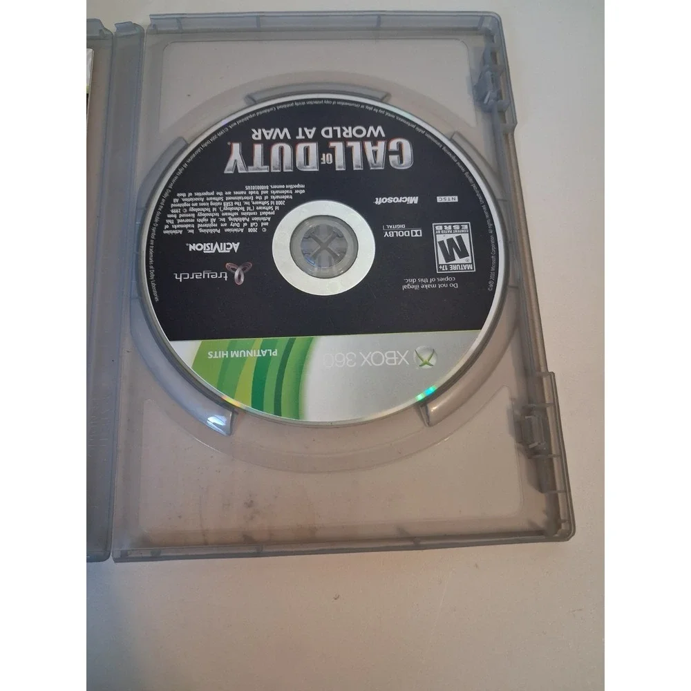Call of Duty: World at War - Platinum Hits (Xbox 360, 2008) CIB With Manual